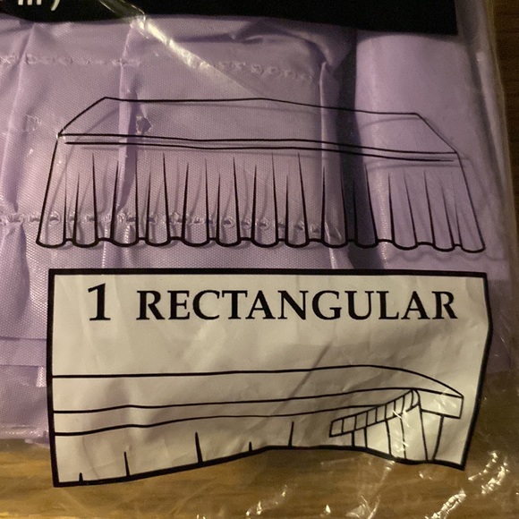 10/$15  Sealed Lavender Flannel backedTable-cover,Table Skirt & TCoverNWT - Picture 12 of 14